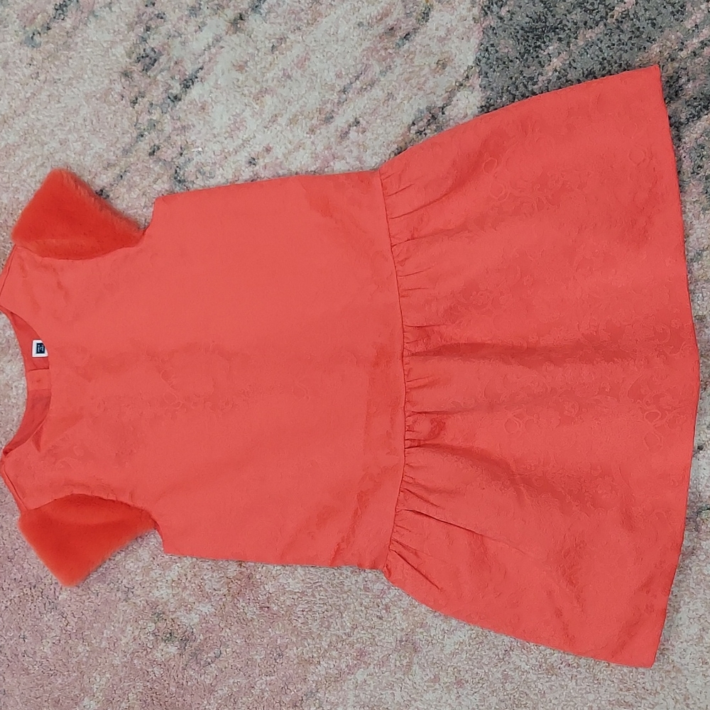 Janie and Jack Coral Brocade Dress